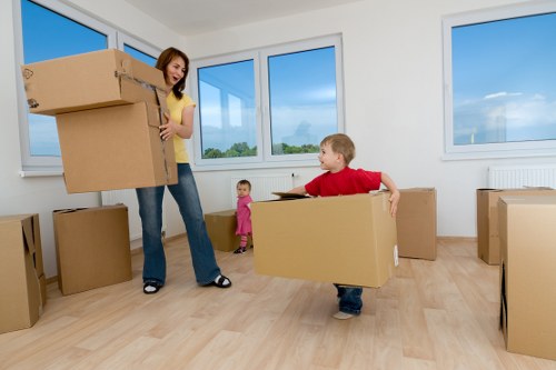 Family belongings safely packed for storage in Worcester Park