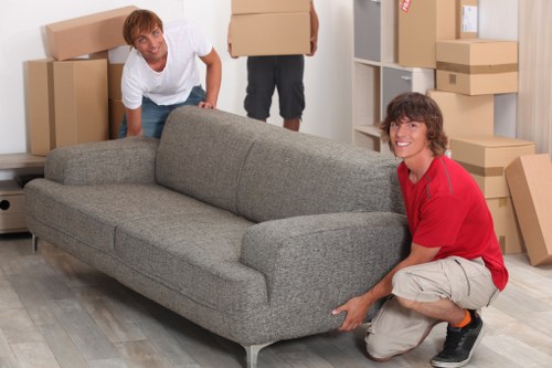 Household items organized for mobile storage in Worcesterpark